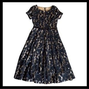 Mikarose Floral Lace Black Dress
